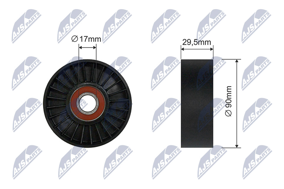 NTY RNK-CH-009A Spannrolle, Keilrippenriemen