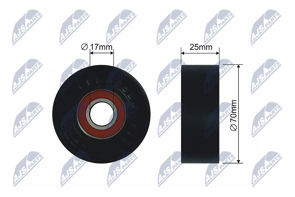 NTY RNK-CH-010A Spannrolle, Keilrippenriemen