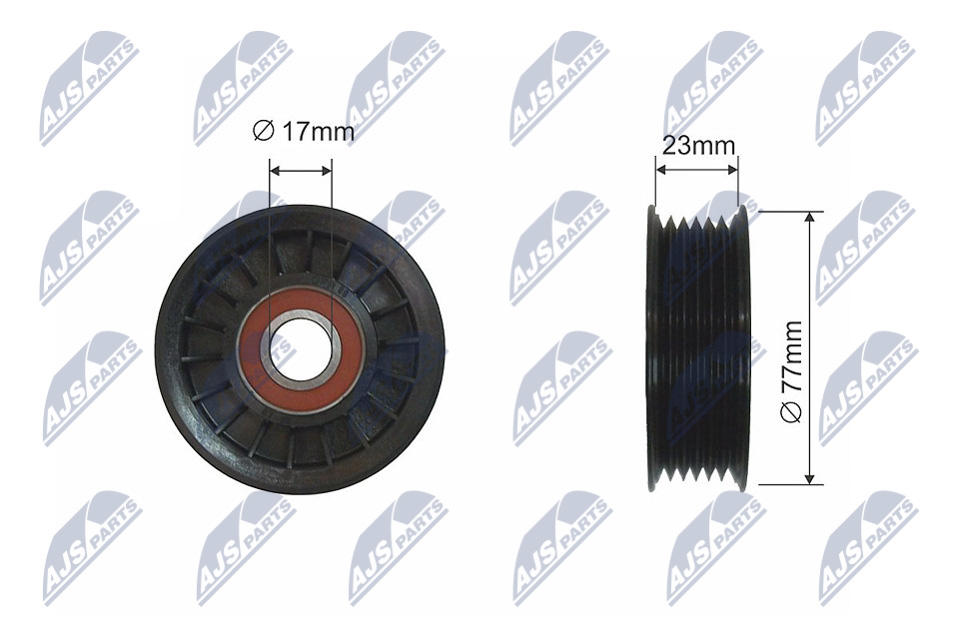 NTY RNK-CH-014 Spannrolle, Keilrippenriemen
