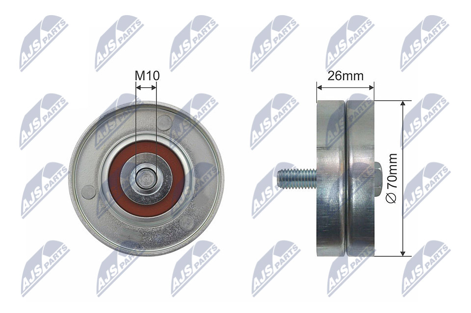 NTY RNK-CH-020 Umlenk-/Führungsrolle, Keilrippenriemen