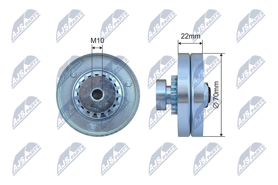 NTY RNK-CH-039 Spannrolle, Keilrippenriemen