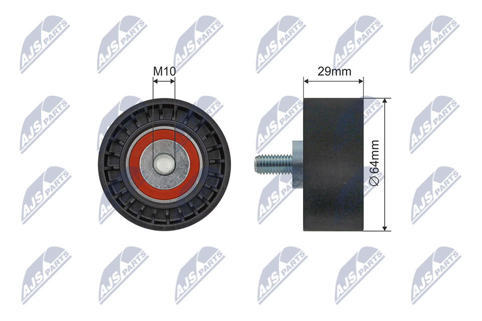 NTY RNK-CH-051 Spannrolle, Keilrippenriemen