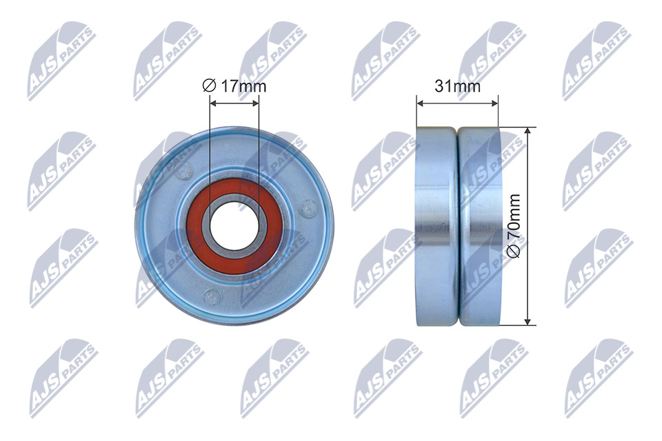 NTY RNK-CH-053 Spannrolle, Keilrippenriemen