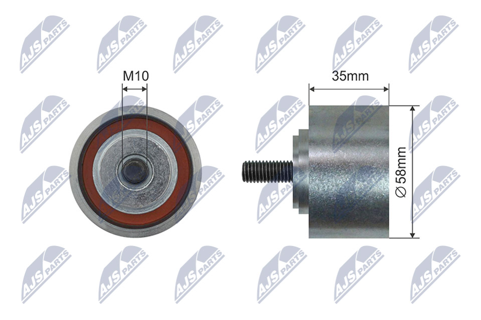 NTY RNK-CH-055 Spannrolle, Keilrippenriemen