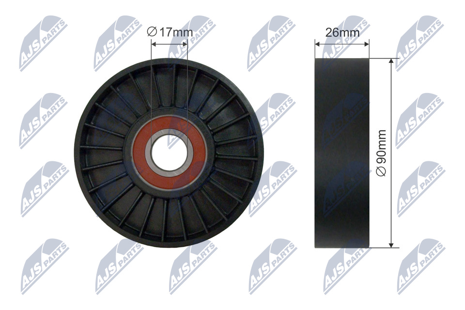 NTY RNK-CH-056 Spannrolle, Keilrippenriemen