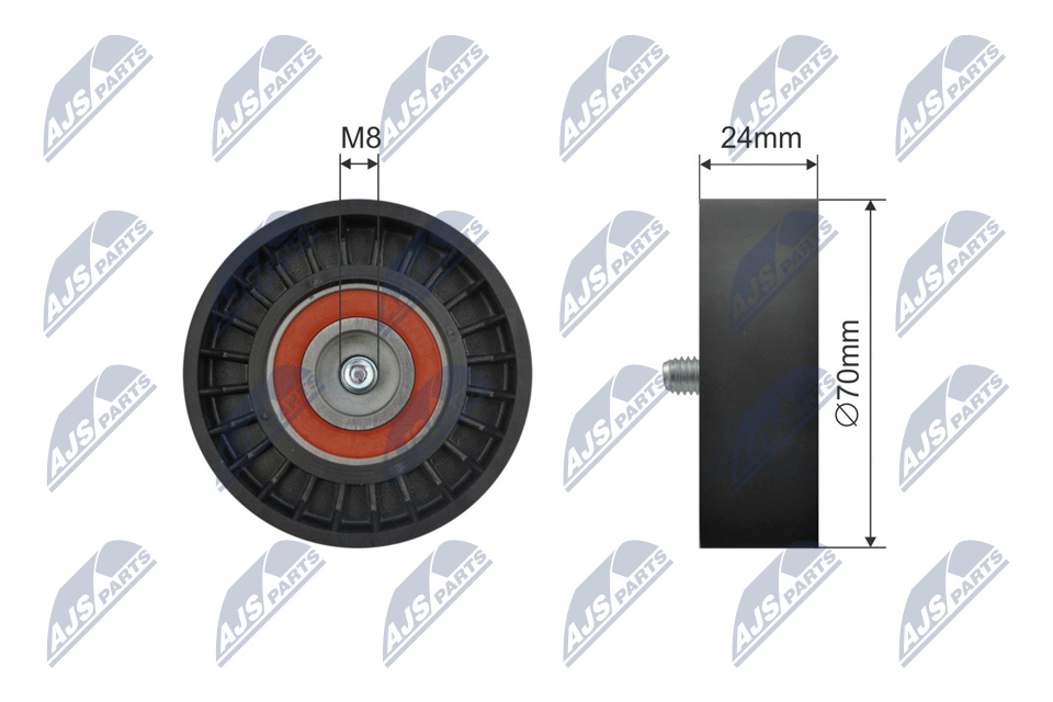 NTY RNK-CH-057 Spannrolle, Keilrippenriemen