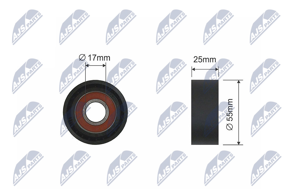 NTY RNK-CT-009 Spannrolle, Keilrippenriemen