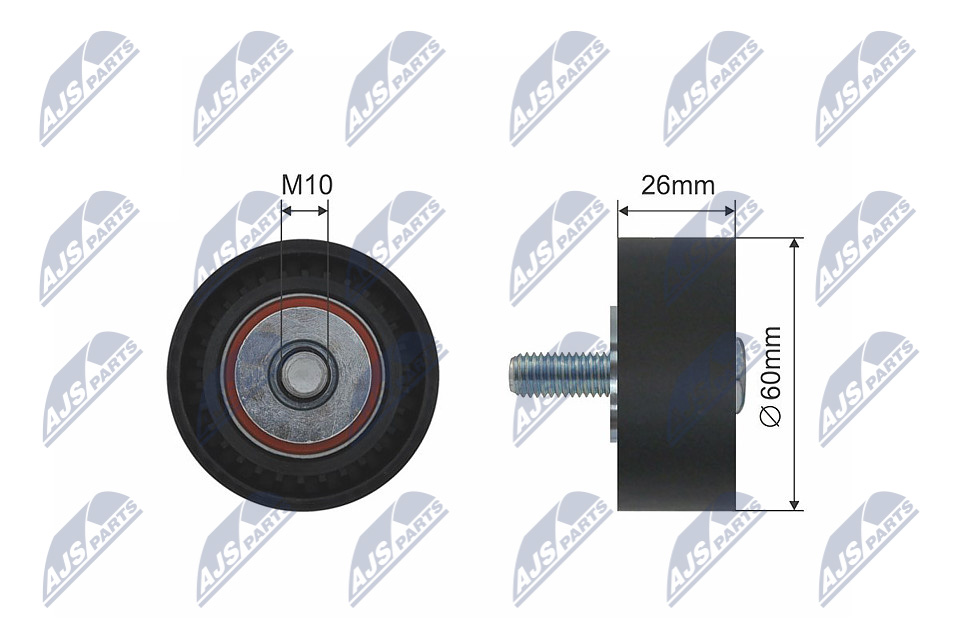 NTY RNK-CT-017 Umlenk-/Führungsrolle, Keilrippenriemen