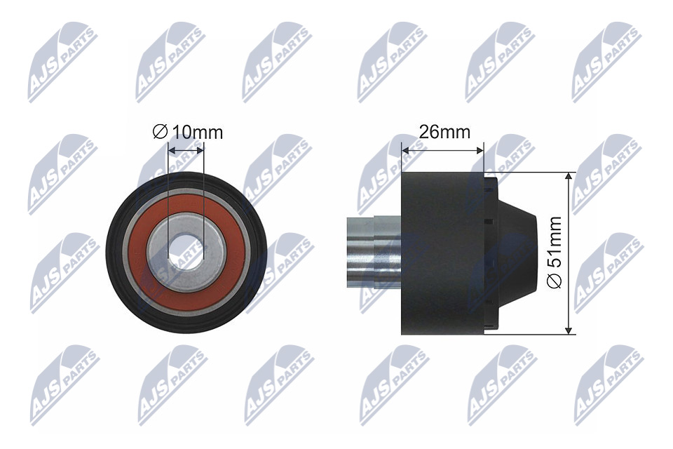 NTY RNK-CT-028 Umlenk-/Führungsrolle, Keilrippenriemen
