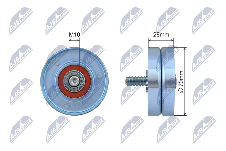 NTY RNK-CT-055 Spannrolle, Keilrippenriemen