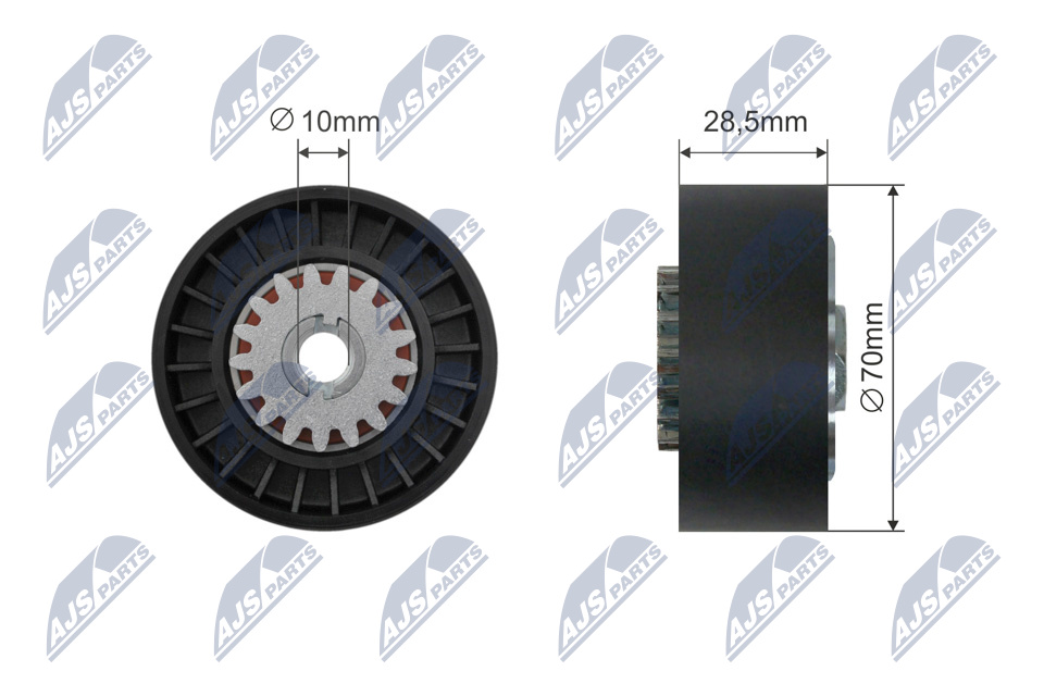 NTY RNK-CT-057 Spannrolle, Keilrippenriemen