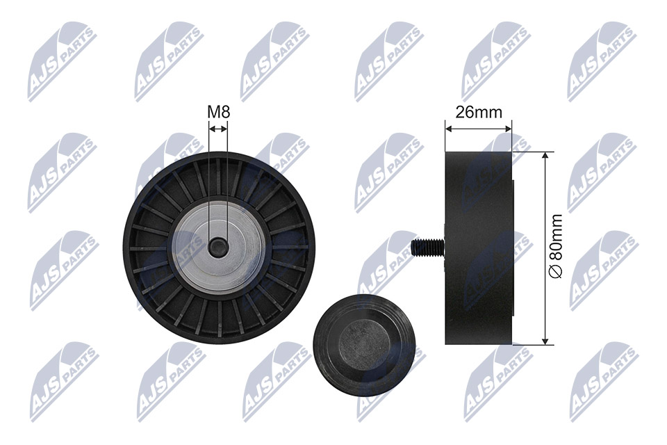 NTY RNK-CT-063 Spannrolle, Keilrippenriemen