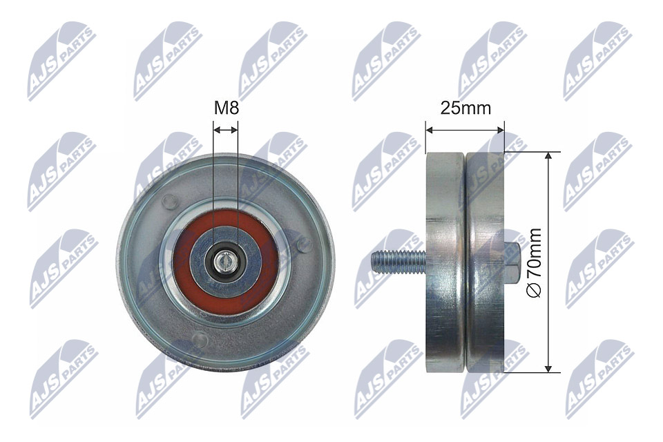 NTY RNK-FT-008 Umlenk-/Führungsrolle, Keilrippenriemen