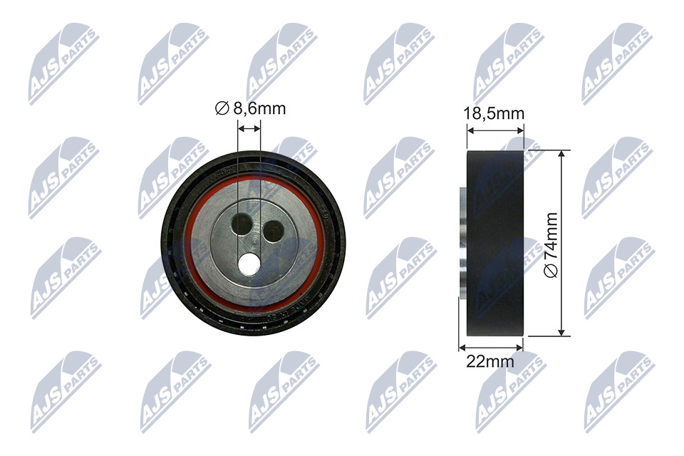 NTY RNK-FT-020 Spannrolle, Keilrippenriemen