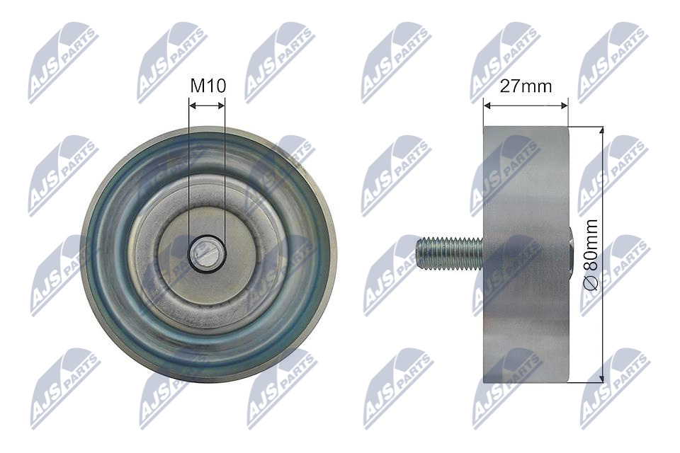 NTY RNK-HY-010 Umlenk-/Führungsrolle, Keilrippenriemen
