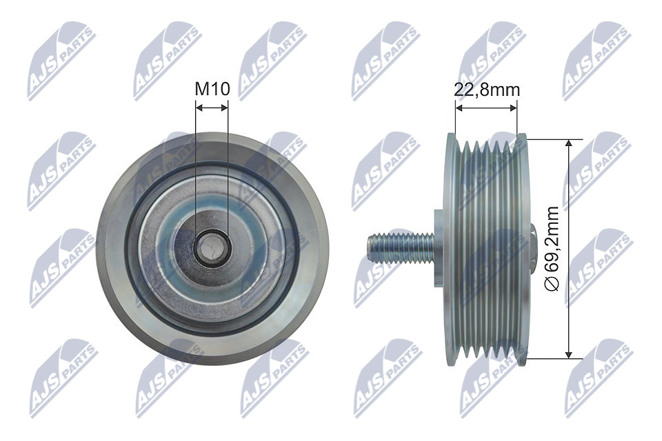 NTY RNK-HY-511 Umlenk-/Führungsrolle, Keilrippenriemen
