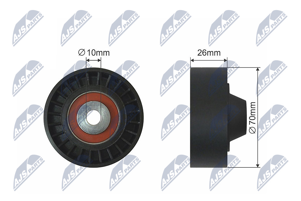 NTY RNK-HY-514 Umlenk-/Führungsrolle, Keilrippenriemen