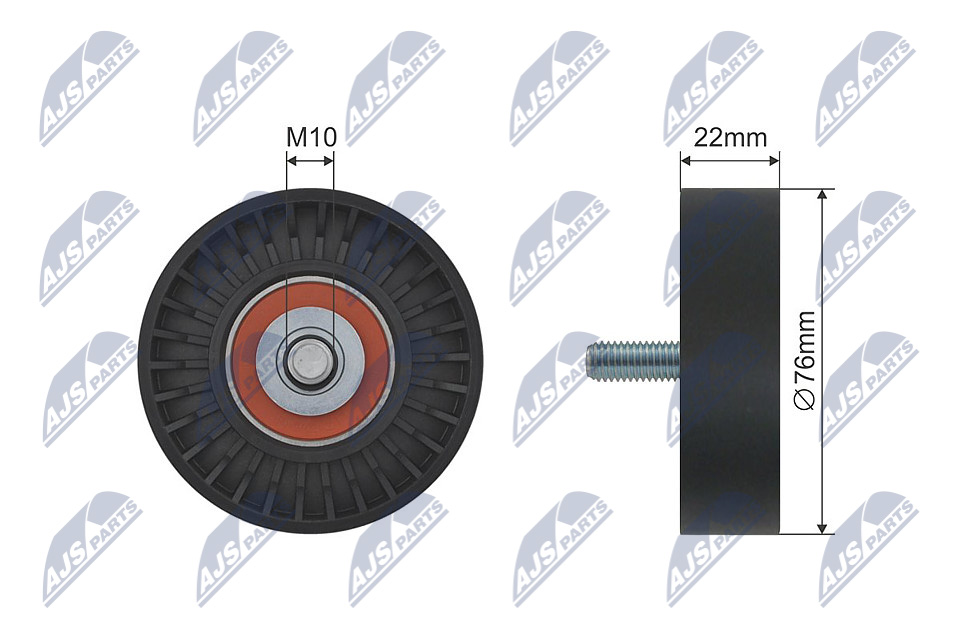 NTY RNK-KA-005 Umlenk-/Führungsrolle, Keilrippenriemen