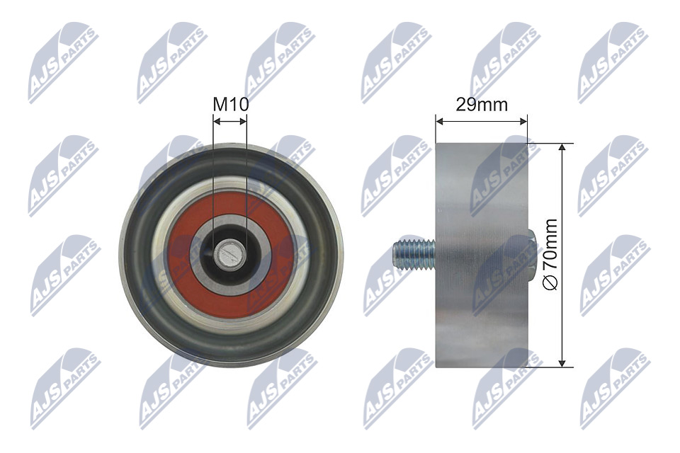 NTY RNK-KA-007 Umlenk-/Führungsrolle, Keilrippenriemen