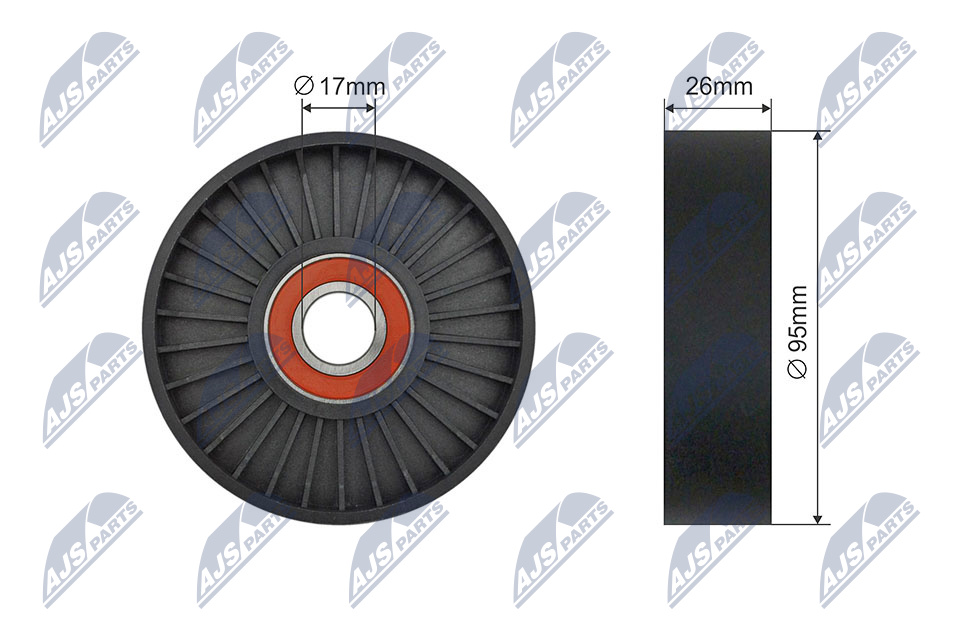 NTY RNK-KA-010 Spannrolle, Keilrippenriemen
