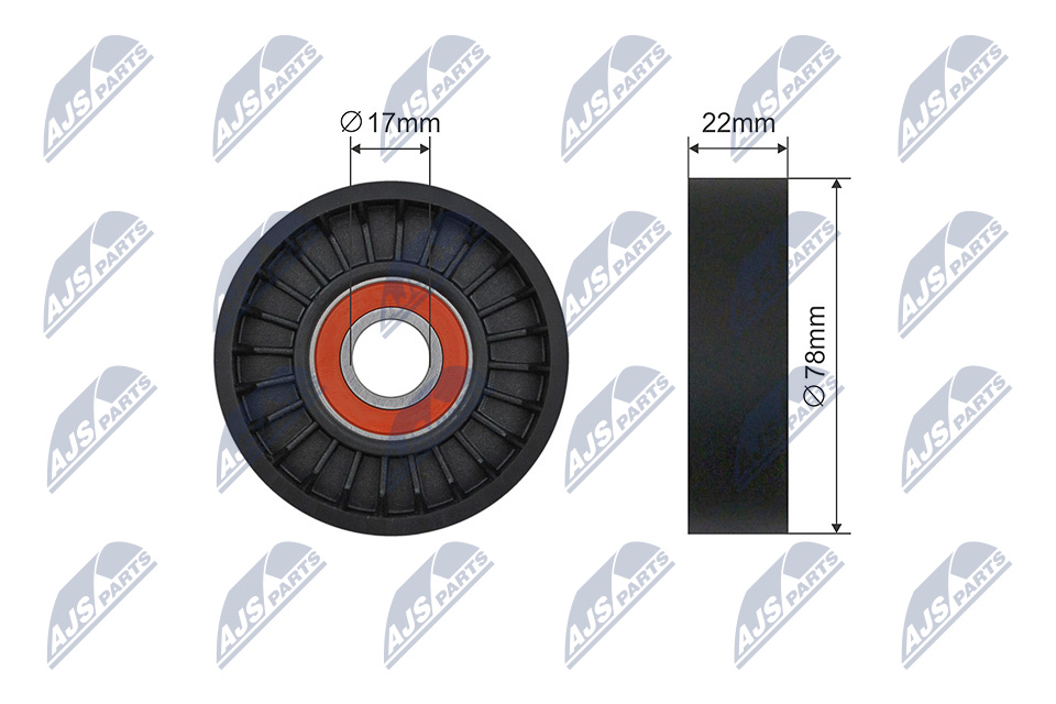 NTY RNK-KA-012 Spannrolle, Keilrippenriemen