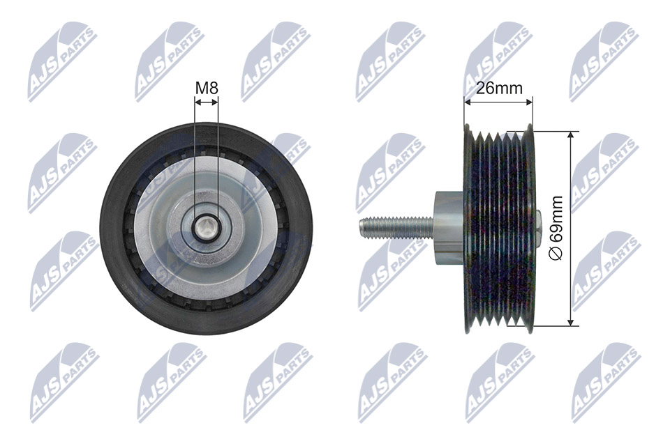 NTY RNK-LR-019 Spannrolle, Keilrippenriemen
