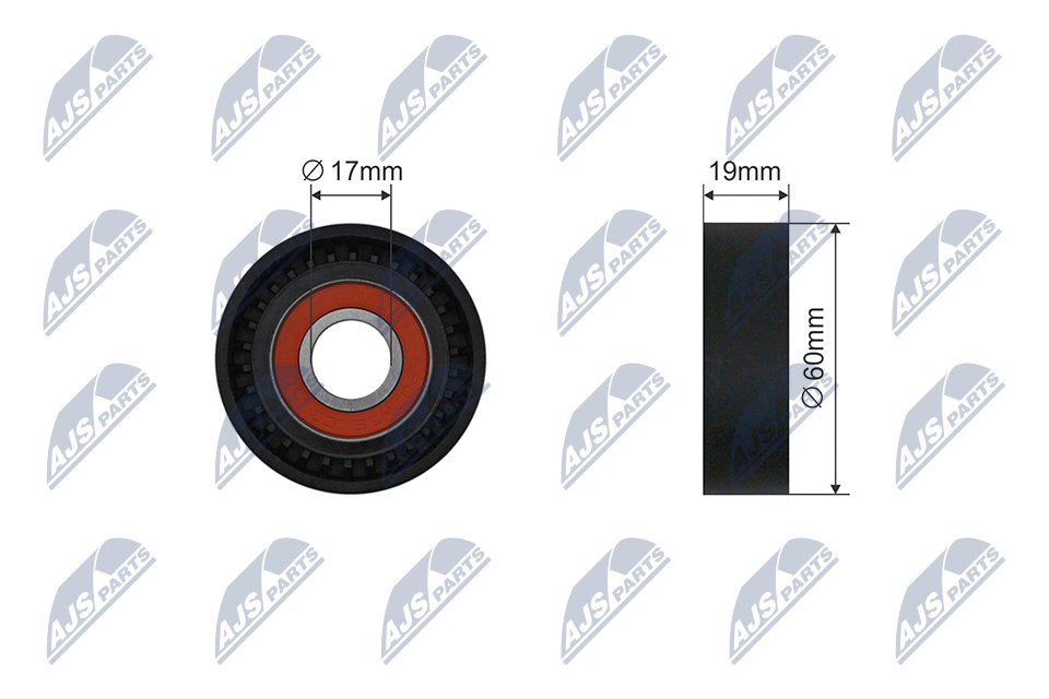 NTY RNK-ME-041 Spannrolle, Keilrippenriemen