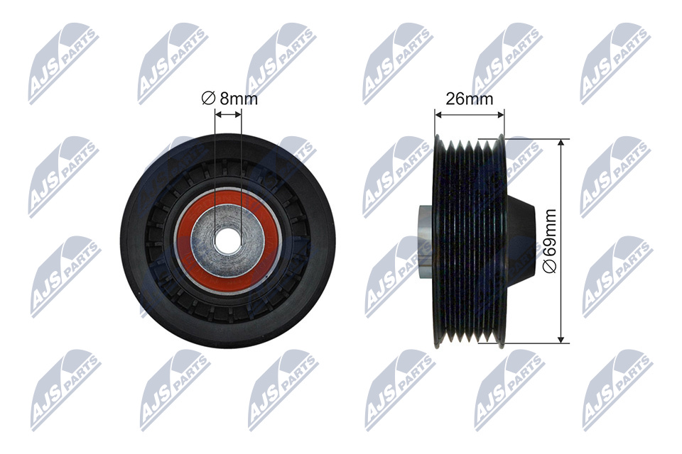 NTY RNK-ME-042 Spannrolle, Keilrippenriemen