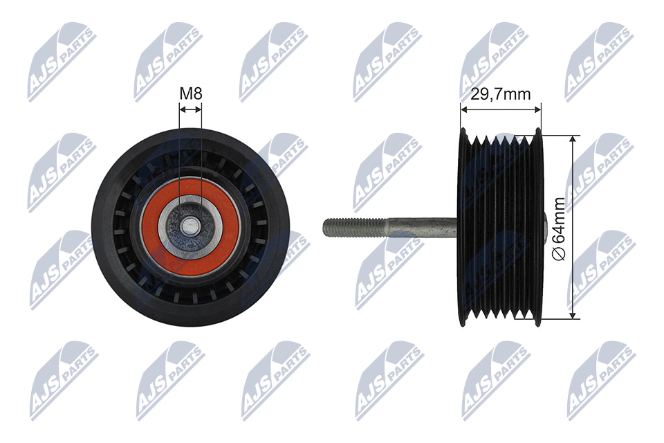 NTY RNK-ME-056 Spannrolle, Keilrippenriemen