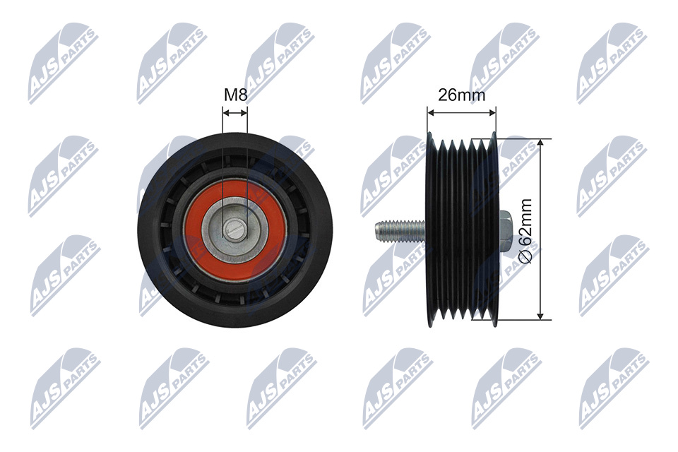 NTY RNK-ME-058 Spannrolle, Keilrippenriemen