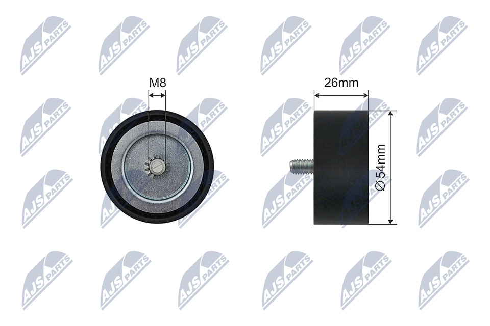 NTY RNK-ME-064 Spannrolle, Keilrippenriemen