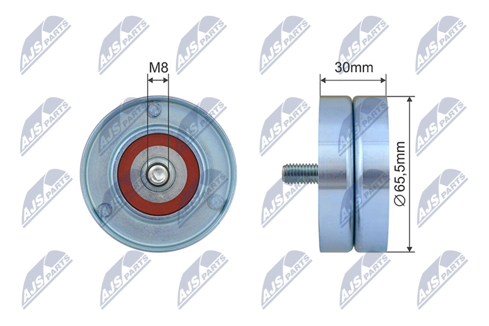 NTY RNK-ME-068 Spannrolle, Keilrippenriemen