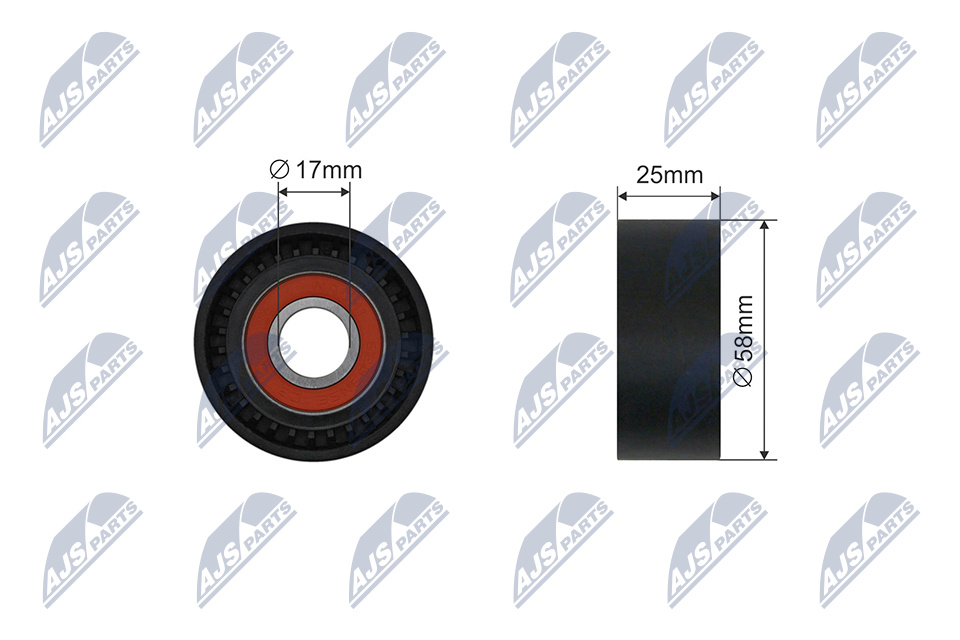 NTY RNK-ME-076 Spannrolle, Keilrippenriemen