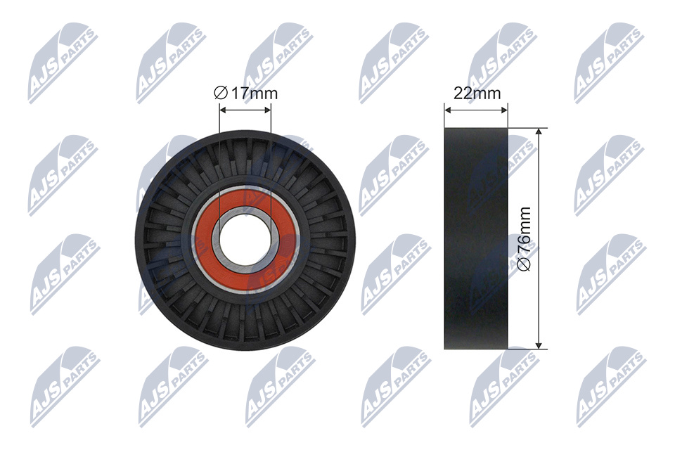 NTY RNK-ME-078 Spannrolle, Keilrippenriemen