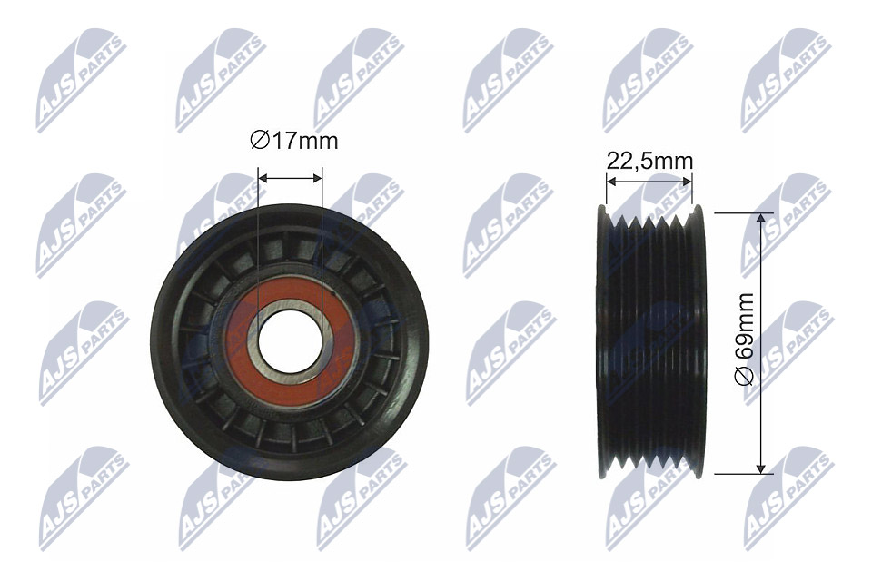 NTY RNK-MZ-011 Spannrolle, Keilrippenriemen
