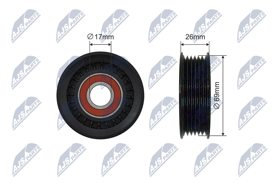 NTY RNK-MZ-016 Spannrolle, Keilrippenriemen