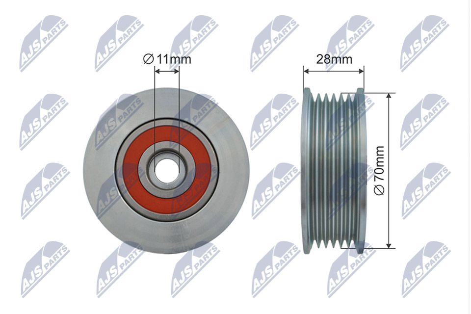 NTY RNK-MZ-019 Spannrolle, Keilrippenriemen