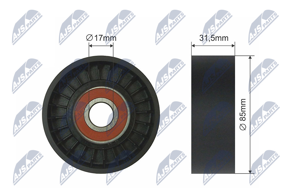NTY RNK-NS-039 Spannrolle, Keilrippenriemen