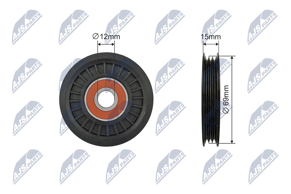 NTY RNK-NS-048 Spannrolle, Keilrippenriemen