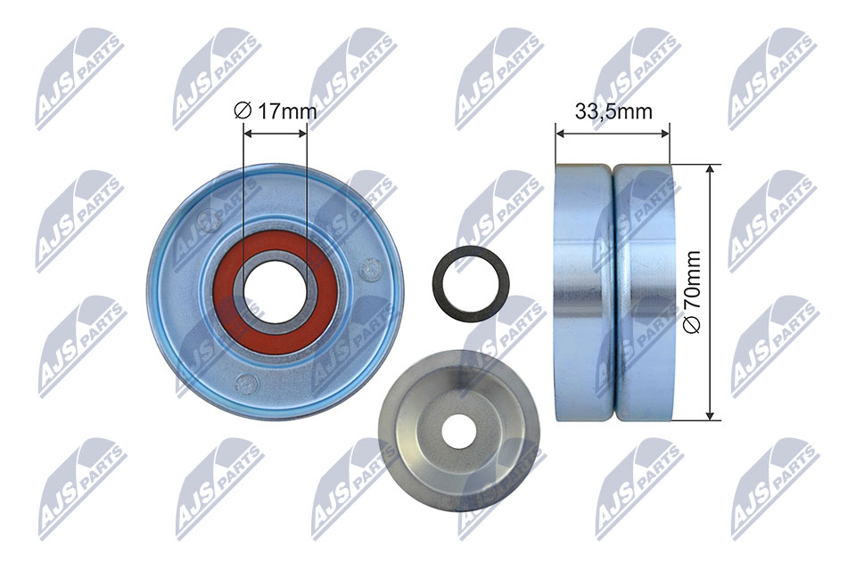 NTY RNK-NS-052 Spannrolle, Keilrippenriemen