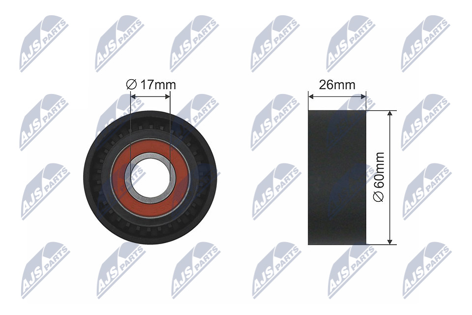NTY RNK-PE-000 Spannrolle, Keilrippenriemen