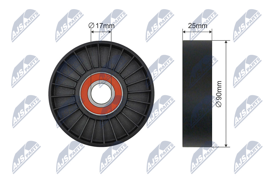 NTY RNK-PE-013 Spannrolle, Keilrippenriemen