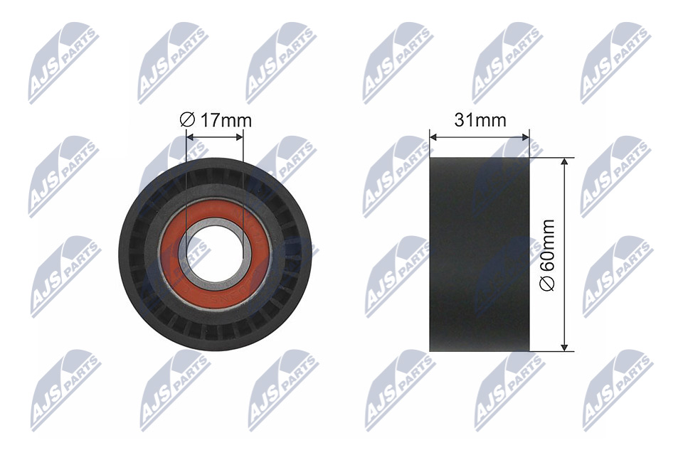 NTY RNK-PL-001 Spannrolle, Keilrippenriemen