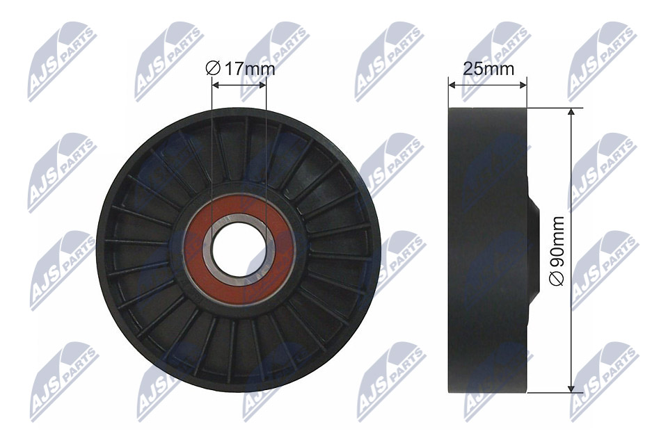 NTY RNK-PL-002 Spannrolle, Keilrippenriemen