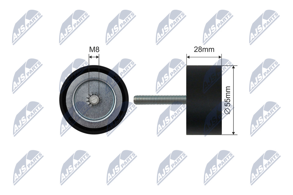 NTY RNK-PL-030 Spannrolle, Keilrippenriemen