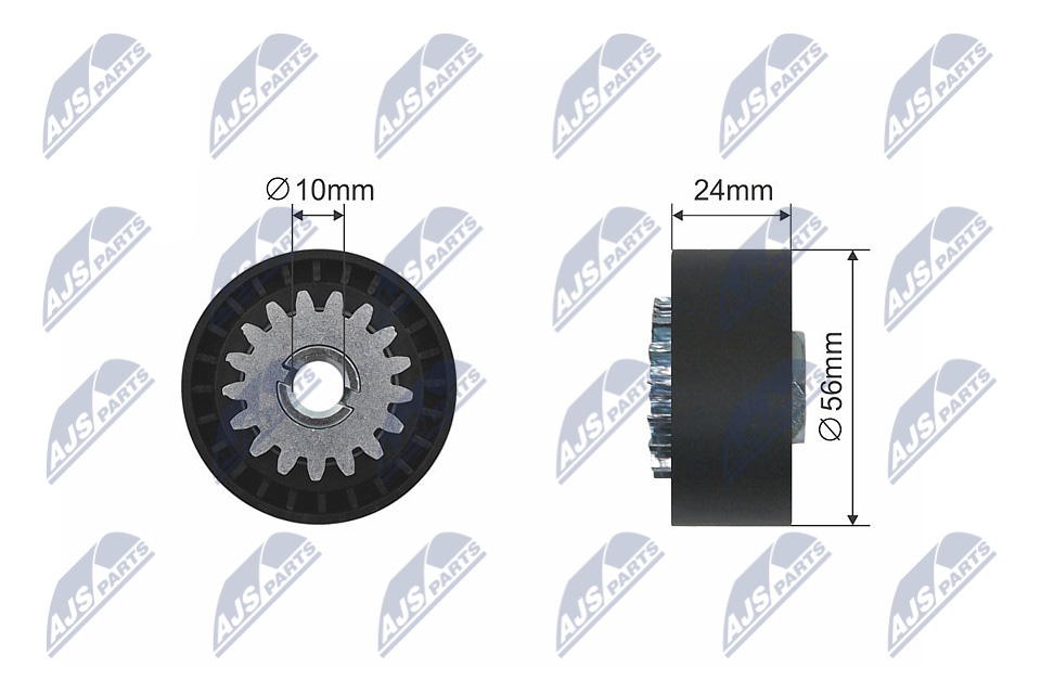 NTY RNK-RE-010 Spannrolle, Keilrippenriemen