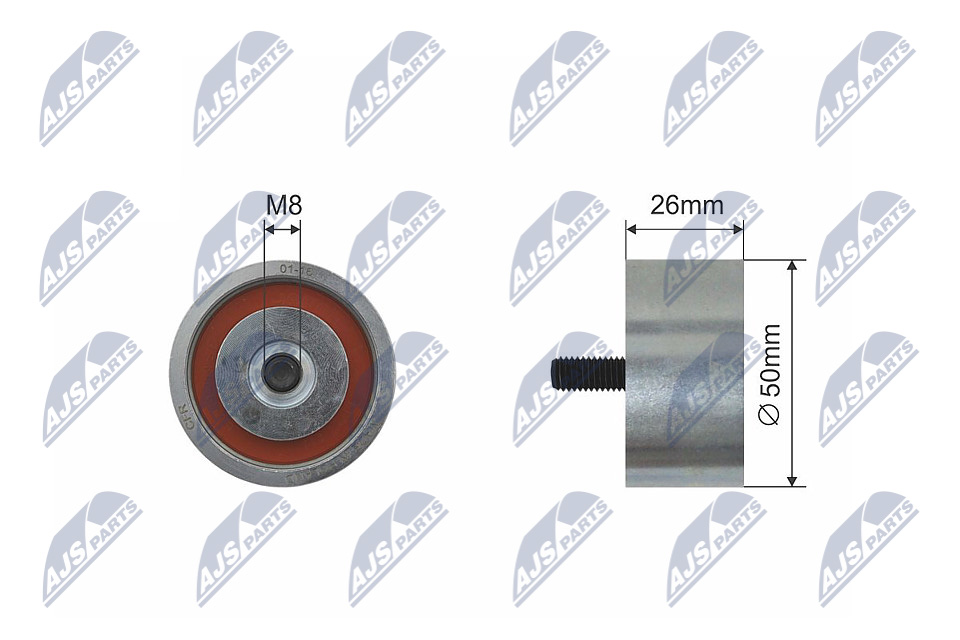 NTY RNK-RE-011 Паразитный / ведущий ролик, поликлиновой ремень