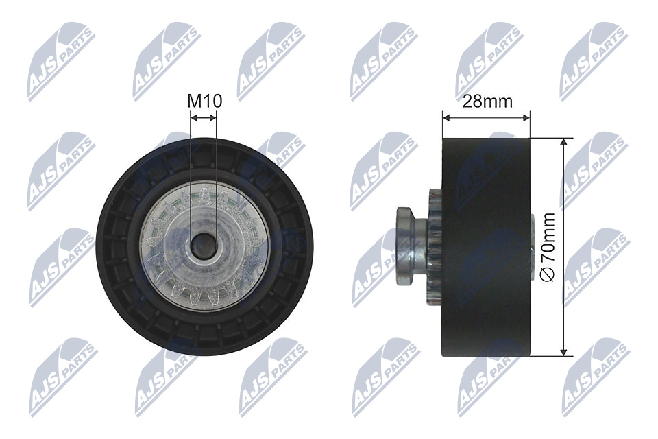 NTY RNK-RE-020 Spannrolle, Keilrippenriemen