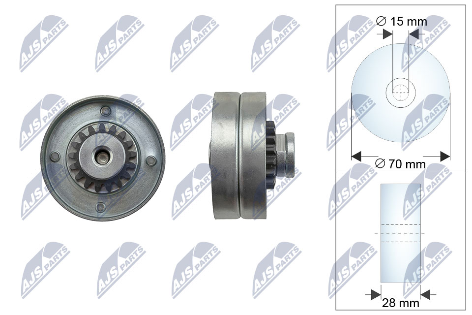 NTY RNK-RE-020M Spannrolle, Keilrippenriemen