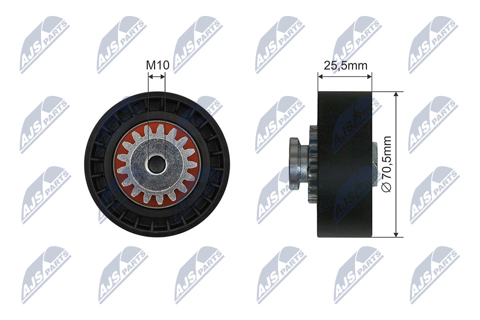 NTY RNK-RE-036 Spannrolle, Keilrippenriemen